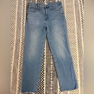Madewell Full Length Classic Straight Jeans Size 30 High Rise 28” Inseam